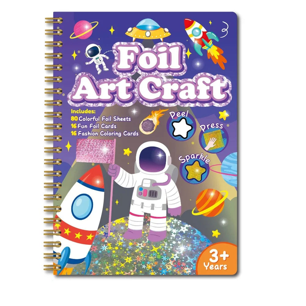 Paper Montessori Drawing Toy Montessori Art Learning Transfer Painting Toys Cartoon Animal Foil Arts DIY Stickers Drawing Book