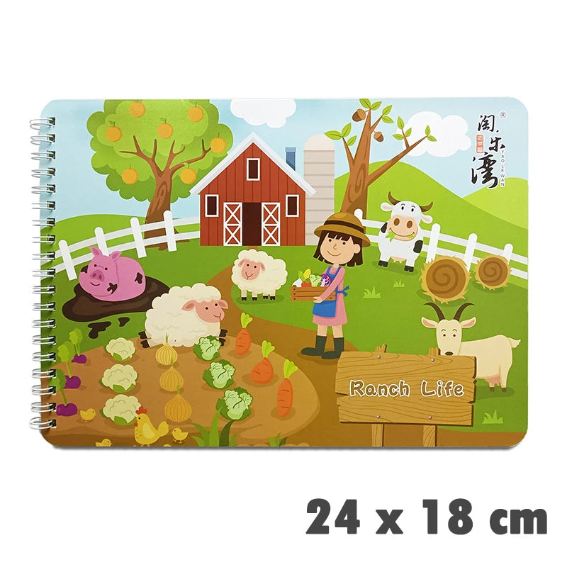 Quiet Busy Book Montessori Toys for Toddler Preschool Activity Binder Busy Board Autism Early Educational Learning Toys For Baby